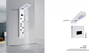 Multi-functional Shower Panel in White and Black MT-5630
